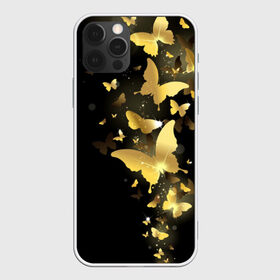 Чехол для iPhone 12 Pro Max с принтом Золотые бабочки в Кировске, Силикон |  | Тематика изображения на принте: бабочки | девушкам | злато | золото