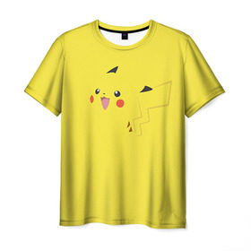 Мужская футболка 3D с принтом Пикачу в Кировске, 100% полиэфир | прямой крой, круглый вырез горловины, длина до линии бедер | пикачу