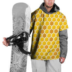 Накидка на куртку 3D с принтом Медовые соты в Кировске, 100% полиэстер |  | арт | еда | мед | пчелы | соты