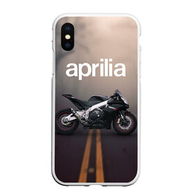 Чехол для iPhone XS Max матовый с принтом Aprilia RSV4 в Кировске, Силикон | Область печати: задняя сторона чехла, без боковых панелей | aprilia