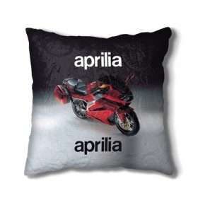 Подушка 3D с принтом Aprilia RST в Кировске, наволочка – 100% полиэстер, наполнитель – холлофайбер (легкий наполнитель, не вызывает аллергию). | состоит из подушки и наволочки. Наволочка на молнии, легко снимается для стирки | Тематика изображения на принте: 