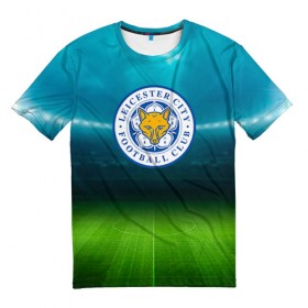 Мужская футболка 3D с принтом FC Leicester в Кировске, 100% полиэфир | прямой крой, круглый вырез горловины, длина до линии бедер | 