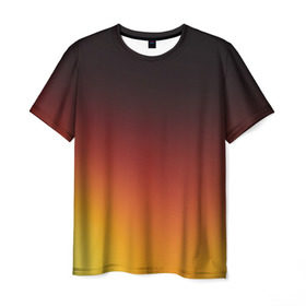 Мужская футболка 3D с принтом Градиент в Кировске, 100% полиэфир | прямой крой, круглый вырез горловины, длина до линии бедер | коричневый
