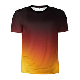 Мужская футболка 3D спортивная с принтом Градиент в Кировске, 100% полиэстер с улучшенными характеристиками | приталенный силуэт, круглая горловина, широкие плечи, сужается к линии бедра | коричневый