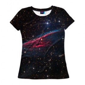 Женская футболка 3D с принтом Астрал в Кировске, 100% полиэфир ( синтетическое хлопкоподобное полотно) | прямой крой, круглый вырез горловины, длина до линии бедер | вселенная | галактика | звёзды | космическое пространство | космос | созвездие