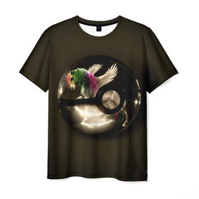 Мужская футболка 3D с принтом Покеболл в Кировске, 100% полиэфир | прямой крой, круглый вырез горловины, длина до линии бедер | Тематика изображения на принте: 