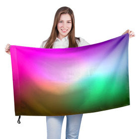 Флаг 3D с принтом Сочетание красок в Кировске, 100% полиэстер | плотность ткани — 95 г/м2, размер — 67 х 109 см. Принт наносится с одной стороны | градиент | пятна | разноцветные