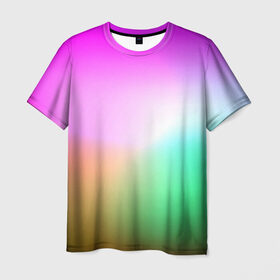Мужская футболка 3D с принтом Сочетание красок в Кировске, 100% полиэфир | прямой крой, круглый вырез горловины, длина до линии бедер | градиент | пятна | разноцветные