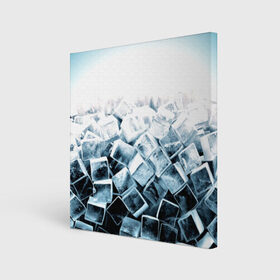 Холст квадратный с принтом Кубики льда в Кировске, 100% ПВХ |  | Тематика изображения на принте: синий