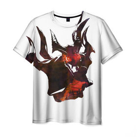 Мужская футболка 3D с принтом Shadow Fiend в Кировске, 100% полиэфир | прямой крой, круглый вырез горловины, длина до линии бедер | 