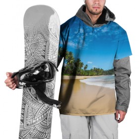 Накидка на куртку 3D с принтом Шикарный пляж в Кировске, 100% полиэстер |  | вода | голубое небо | жара | загар | зной | каникулы | купание | море | океан | отдых | отпуск | пальмы | песок | приключение | путешествие | туризм