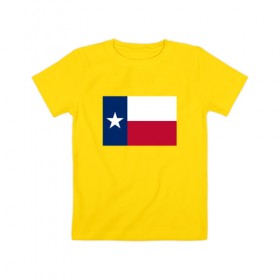 Детская футболка хлопок с принтом Техас в Кировске, 100% хлопок | круглый вырез горловины, полуприлегающий силуэт, длина до линии бедер | крутаяфутболка | сша | техас | флаг