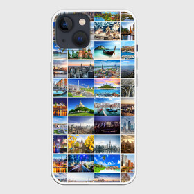 Чехол для iPhone 13 с принтом Мир путешествий в Кировске,  |  | азия | берлин | вегас | венеция | воспоминания | города | достопримечательности | европа | египет | калифорния | каникулы | лондон | милан | москва | ностальгия | нью йорк | отдых | отпуск | память
