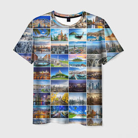 Мужская футболка 3D с принтом Мир путешествий в Кировске, 100% полиэфир | прямой крой, круглый вырез горловины, длина до линии бедер | азия | берлин | вегас | венеция | воспоминания | города | достопримечательности | европа | египет | калифорния | каникулы | лондон | милан | москва | ностальгия | нью йорк | отдых | отпуск | память