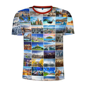 Мужская футболка 3D спортивная с принтом Мир путешествий в Кировске, 100% полиэстер с улучшенными характеристиками | приталенный силуэт, круглая горловина, широкие плечи, сужается к линии бедра | азия | берлин | вегас | венеция | воспоминания | города | достопримечательности | европа | египет | калифорния | каникулы | лондон | милан | москва | ностальгия | нью йорк | отдых | отпуск | память