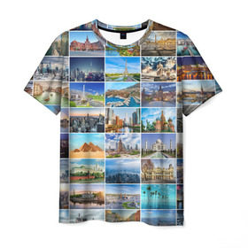 Мужская футболка 3D с принтом Достопримечательности планеты в Кировске, 100% полиэфир | прямой крой, круглый вырез горловины, длина до линии бедер | азия | берлин | вегас | венеция | воспоминания | города | достопримечательности | европа | египет | калифорния | каникулы | лондон | милан | москва | ностальгия | нью йорк | отдых | отпуск | память