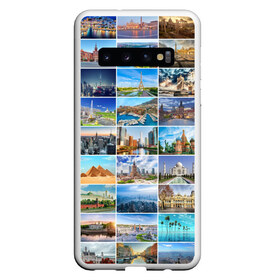 Чехол для Samsung Galaxy S10 с принтом Достопримечательности планеты в Кировске, Силикон | Область печати: задняя сторона чехла, без боковых панелей | азия | берлин | вегас | венеция | воспоминания | города | достопримечательности | европа | египет | калифорния | каникулы | лондон | милан | москва | ностальгия | нью йорк | отдых | отпуск | память