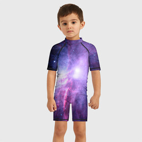 Детский купальный костюм 3D с принтом Космический пейзаж в Кировске, Полиэстер 85%, Спандекс 15% | застежка на молнии на спине | величие | вселенная | галактика | звёздная пыль | звёзды | комета | космос | красота | метеориты | метеоры | млечный путь | планеты | пространство | созвездия