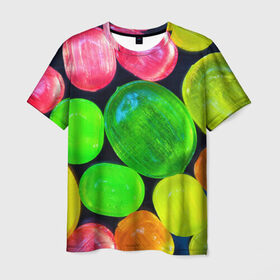 Мужская футболка 3D с принтом Карамельки в Кировске, 100% полиэфир | прямой крой, круглый вырез горловины, длина до линии бедер | вкусности | вкусняшки | карамельки | конфетки | конфеты | леденцы | сахар | сладости