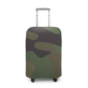 Чехол для чемодана 3D с принтом Камуфляж (хаки) в Кировске, 86% полиэфир, 14% спандекс | двустороннее нанесение принта, прорези для ручек и колес | camouflage | камуфляж | хаки