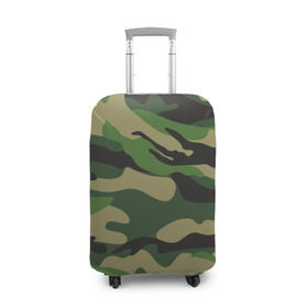 Чехол для чемодана 3D с принтом Лесной камуфляж в Кировске, 86% полиэфир, 14% спандекс | двустороннее нанесение принта, прорези для ручек и колес | camouflage | forest camouflage | камуфляж | лесной камуфляж