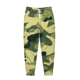 Мужские брюки 3D с принтом Зелёный камуфляж в Кировске, 100% полиэстер | манжеты по низу, эластичный пояс регулируется шнурком, по бокам два кармана без застежек, внутренняя часть кармана из мелкой сетки | camouflage | green camouflage | зеленый камуфляж | камуфляж