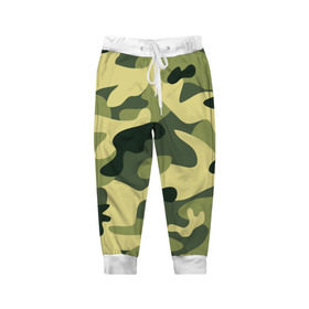 Детские брюки 3D с принтом Зелёный камуфляж в Кировске, 100% полиэстер | манжеты по низу, эластичный пояс регулируется шнурком, по бокам два кармана без застежек, внутренняя часть кармана из мелкой сетки | camouflage | green camouflage | зеленый камуфляж | камуфляж