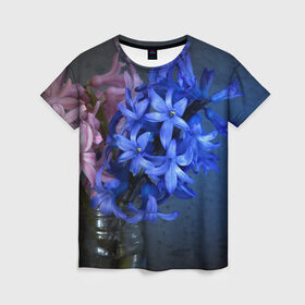 Женская футболка 3D с принтом Букет в Кировске, 100% полиэфир ( синтетическое хлопкоподобное полотно) | прямой крой, круглый вырез горловины, длина до линии бедер | герберы | зелень | лепестки | природа | растения | цветы
