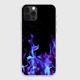 Чехол для iPhone 12 Pro с принтом Синий огонь в Кировске, силикон | область печати: задняя сторона чехла, без боковых панелей | дым | разные | синий | цветные