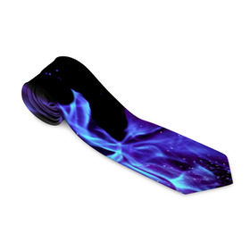 Галстук 3D с принтом Синий огонь в Кировске, 100% полиэстер | Длина 148 см; Плотность 150-180 г/м2 | Тематика изображения на принте: дым | разные | синий | цветные
