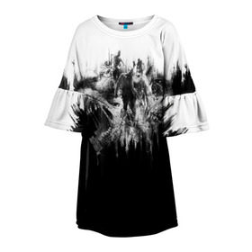 Детское платье 3D с принтом Dying Light в Кировске, 100% полиэстер | прямой силуэт, чуть расширенный к низу. Круглая горловина, на рукавах — воланы | dying light | horror | зомби | ужасы