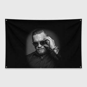 Флаг-баннер с принтом Конор Макгрегор 27 в Кировске, 100% полиэстер | размер 67 х 109 см, плотность ткани — 95 г/м2; по краям флага есть четыре люверса для крепления | макгрегор