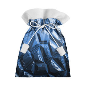 Подарочный 3D мешок с принтом Каменная кладка синяя в Кировске, 100% полиэстер | Размер: 29*39 см | камень | синий | текстура