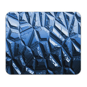 Коврик прямоугольный с принтом Каменная кладка синяя в Кировске, натуральный каучук | размер 230 х 185 мм; запечатка лицевой стороны | камень | синий | текстура