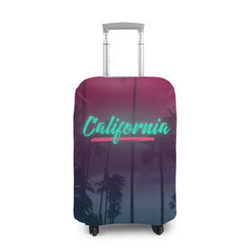 Чехол для чемодана 3D с принтом California в Кировске, 86% полиэфир, 14% спандекс | двустороннее нанесение принта, прорези для ручек и колес | america | california | city | state | sun. summer | америка | город | калифорния | лето | солнце | штат