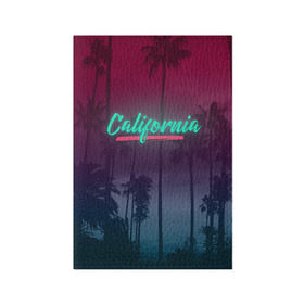 Обложка для паспорта матовая кожа с принтом California в Кировске, натуральная матовая кожа | размер 19,3 х 13,7 см; прозрачные пластиковые крепления | Тематика изображения на принте: america | california | city | state | sun. summer | америка | город | калифорния | лето | солнце | штат