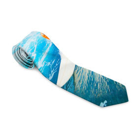 Галстук 3D с принтом Лето в Кировске, 100% полиэстер | Длина 148 см; Плотность 150-180 г/м2 | берег | волна | лето | море | отдых | серфинг