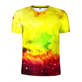 Мужская футболка 3D спортивная с принтом Космический взрыв в Кировске, 100% полиэстер с улучшенными характеристиками | приталенный силуэт, круглая горловина, широкие плечи, сужается к линии бедра | вселенная | галактика | звезды
