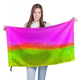 Флаг 3D с принтом color в Кировске, 100% полиэстер | плотность ткани — 95 г/м2, размер — 67 х 109 см. Принт наносится с одной стороны | кислотный | яркий