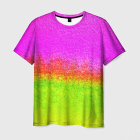 Мужская футболка 3D с принтом color в Кировске, 100% полиэфир | прямой крой, круглый вырез горловины, длина до линии бедер | кислотный | яркий