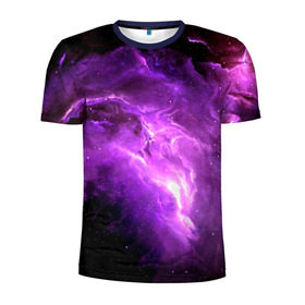 Мужская футболка 3D спортивная с принтом cosmos в Кировске, 100% полиэстер с улучшенными характеристиками | приталенный силуэт, круглая горловина, широкие плечи, сужается к линии бедра | вселенная | галактика | звезды