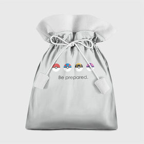 Подарочный 3D мешок с принтом Pokeballs в Кировске, 100% полиэстер | Размер: 29*39 см | Тематика изображения на принте: bulbasaur | pikachu | pokemon | squirtle | бальбазар | пикачу | покемон | сквиртл