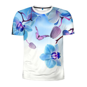 Мужская футболка 3D спортивная с принтом Flowers в Кировске, 100% полиэстер с улучшенными характеристиками | приталенный силуэт, круглая горловина, широкие плечи, сужается к линии бедра | арт | краска | лето | лучи | любовь | новинки | популярные | природа | рисунки | свет | цветы