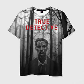 Мужская футболка 3D с принтом True Detective в Кировске, 100% полиэфир | прямой крой, круглый вырез горловины, длина до линии бедер | детектив | настоящий детектив | раст | сериал