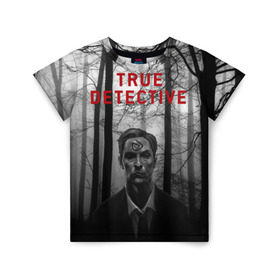 Детская футболка 3D с принтом True Detective в Кировске, 100% гипоаллергенный полиэфир | прямой крой, круглый вырез горловины, длина до линии бедер, чуть спущенное плечо, ткань немного тянется | детектив | настоящий детектив | раст | сериал
