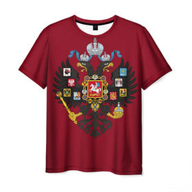 Мужская футболка 3D с принтом Двуглавый орел в Кировске, 100% полиэфир | прямой крой, круглый вырез горловины, длина до линии бедер | герб | двуглавый орел