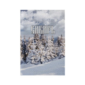 Обложка для паспорта матовая кожа с принтом Сибирь в Кировске, натуральная матовая кожа | размер 19,3 х 13,7 см; прозрачные пластиковые крепления | ель | лес | небо | облака | природа | снег | сосна | сугробы | тайга | хвоя