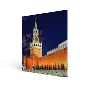 Холст квадратный с принтом Кремль в Кировске, 100% ПВХ |  | moscow | russia | гордость | кремль | москва | отечество | родина | россия | столица