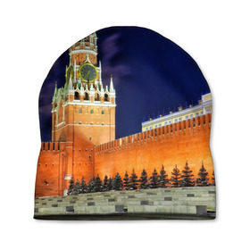 Шапка 3D с принтом Кремль в Кировске, 100% полиэстер | универсальный размер, печать по всей поверхности изделия | moscow | russia | гордость | кремль | москва | отечество | родина | россия | столица