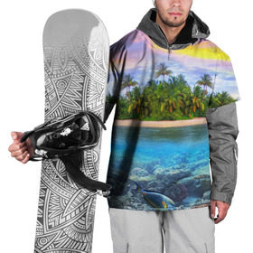 Накидка на куртку 3D с принтом Мальдивы в Кировске, 100% полиэстер |  | загар | каникулы | мальдивские острова | мальдивы | отдых | отпуск | пляж | приключения | солнце | туризм